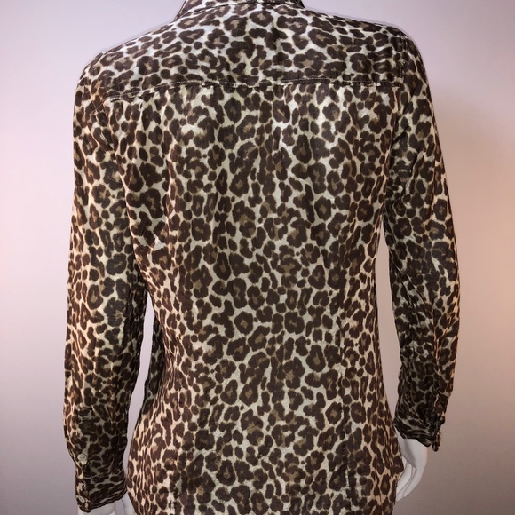 J. Crew Perfect Shirt in Leopard Print - Picture 3 of 3